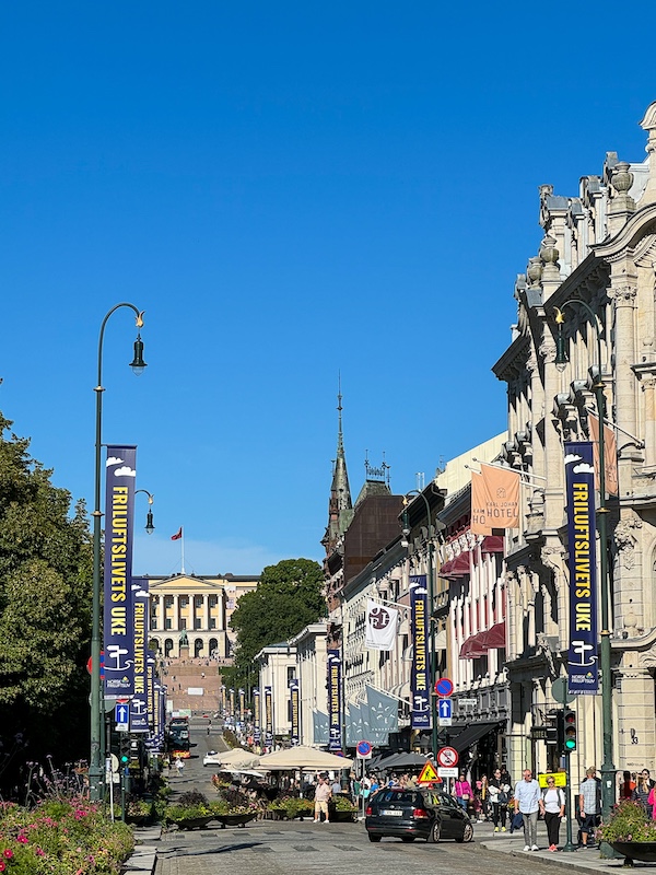 Karl Johans Gate mit Blick auf das Schloss